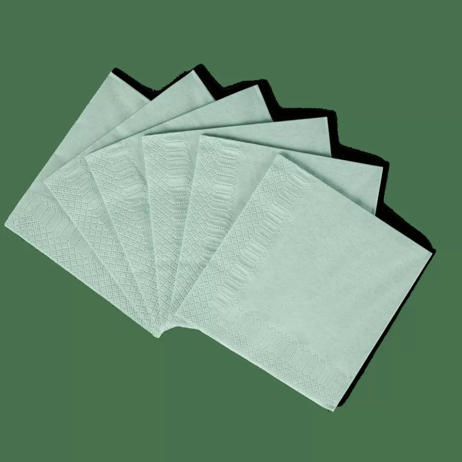 CASA UNI Set De 20 Serviettes Vert Shop