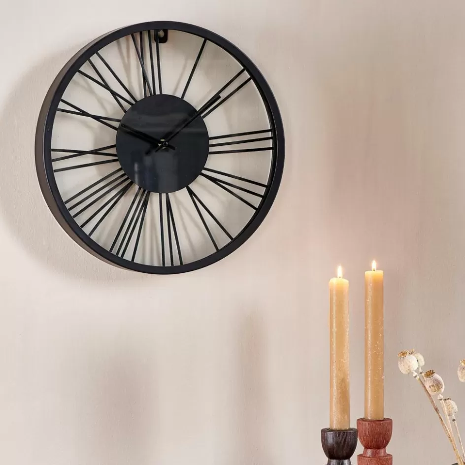 CASA WHEEL Horloge Murale Noir Store