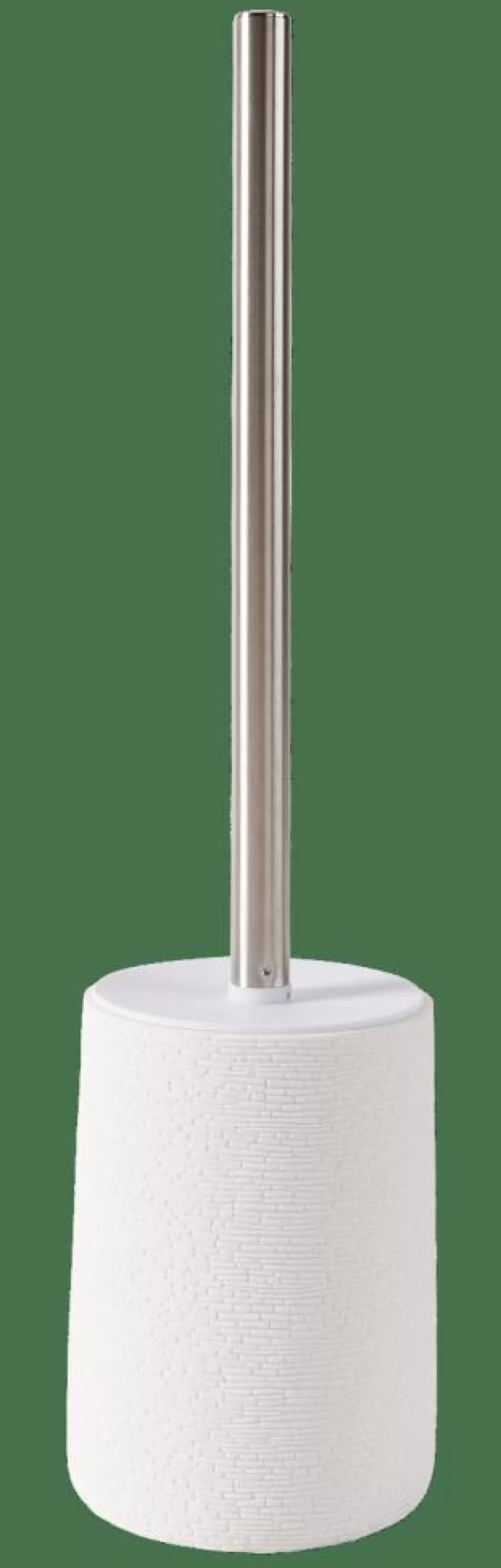 CASA WHITE ELEGANCE Brosse WC Avec Support Blanc, Argent Cheap