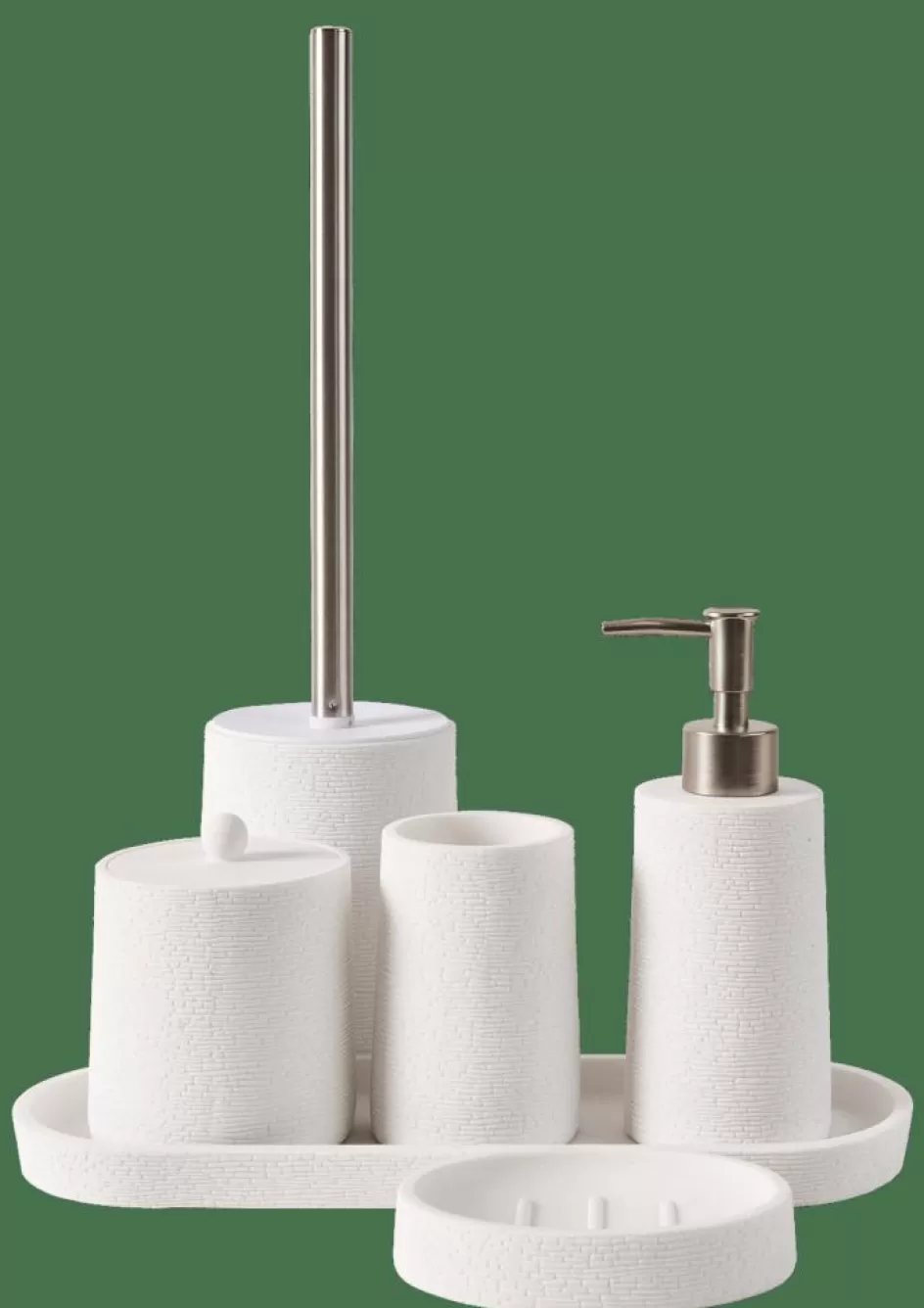 CASA WHITE ELEGANCE Brosse WC Avec Support Blanc, Argent Cheap