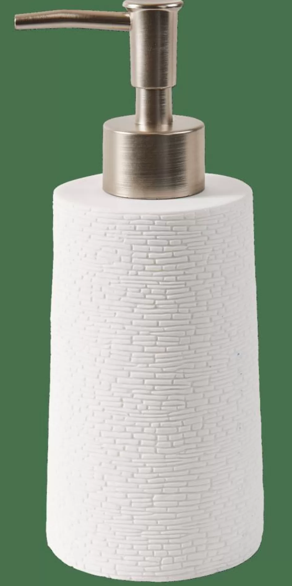 CASA WHITE ELEGANCE Distributeur De Savon Blanc, Argent New