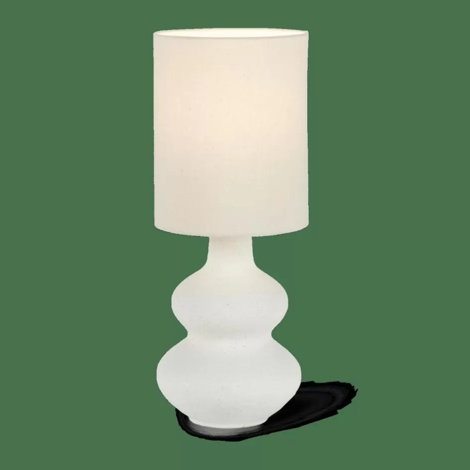 CASA WHITESTONE Lampe De Table Avec Abat-jour E27 Blanc Cassé Discount